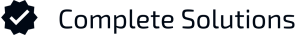 Logo with a checkmark inside an eight-pointed star icon, followed by the text "Complete Solutions," your trusted partner for Lightning Rod Installation in Florida.