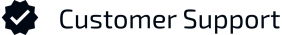 An icon of a checkmark inside a gear, paired with "Customer Support" in a clean font, highlights our commitment to service excellence, whether you're seeking answers or guidance on lightning rod installation and protection in Florida.